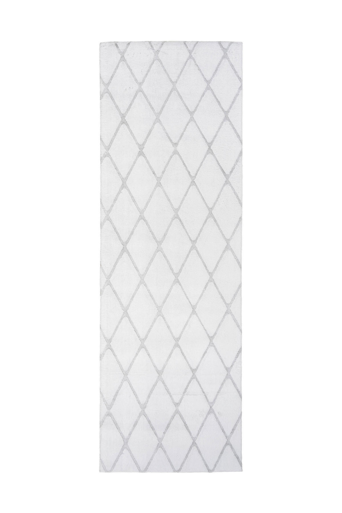 360Living Teppich Vivica graublau B/L: ca. 80x250 cm Vivica - weiß/graublau (80,00/250,00cm) - 360Living