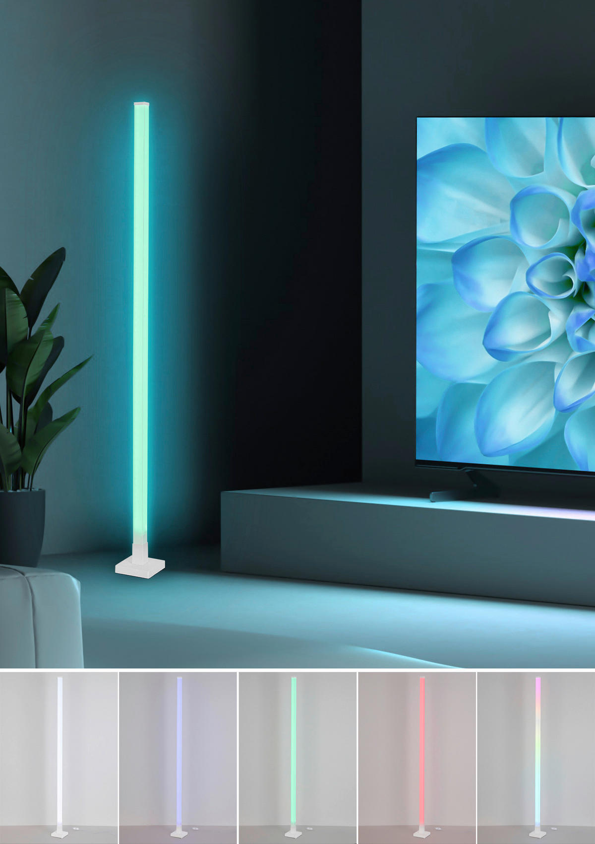 Nolo LED-RGB-Stehleuchte B/H/L: ca. 12,5x12,5x150 cm LED-RGB-Stehleuchte_Tim - (150,00/12,50/12,50cm) - Nolo