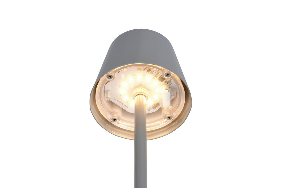 Reality LED Tischleuchte DIAZ grau Metall H: ca. 21 cm 1 Brennstellen Diaz - grau (21,00cm) - Reality