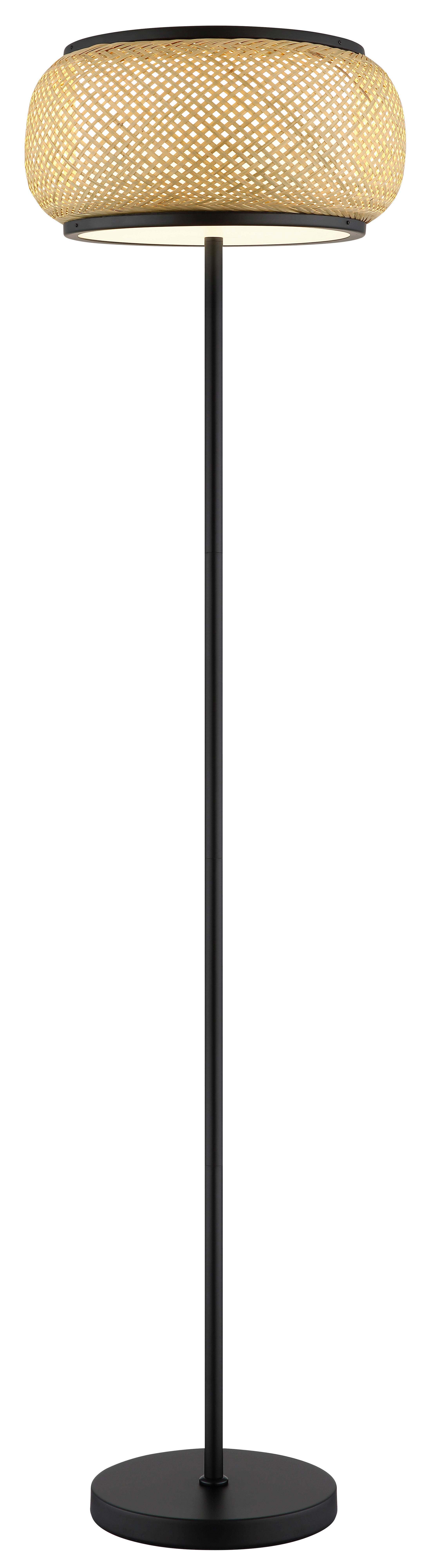 GLOBO Stehleuchte natur mattschwarz Metall Bambus H/D: ca. 146,1x38 cm 1 Brennstellen BAMBORA - natur/mattschwarz (38,00/146,10cm) - GLOBO