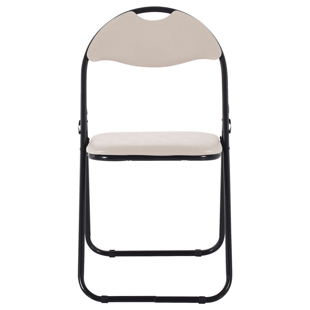 Thumbnail - Klappstuhl Ben Cappuccino Kunstleder B/H/T: ca. 45x81x38 cm