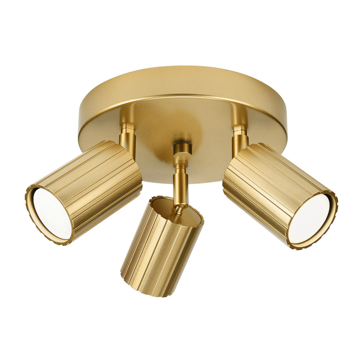 Lamkur Strahler gold Stahl B/H/L: ca. 18x19,5x18 cm 3 Brennstellen Prisma - gold (18,00/18,00/19,50cm) - Lamkur