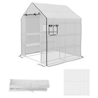 Outsunny Ersatzfolie B/H/L: ca. 143x190x140 cm Ersatzfolie - weiß (140,00/143,00/190,00cm) - Outsunny