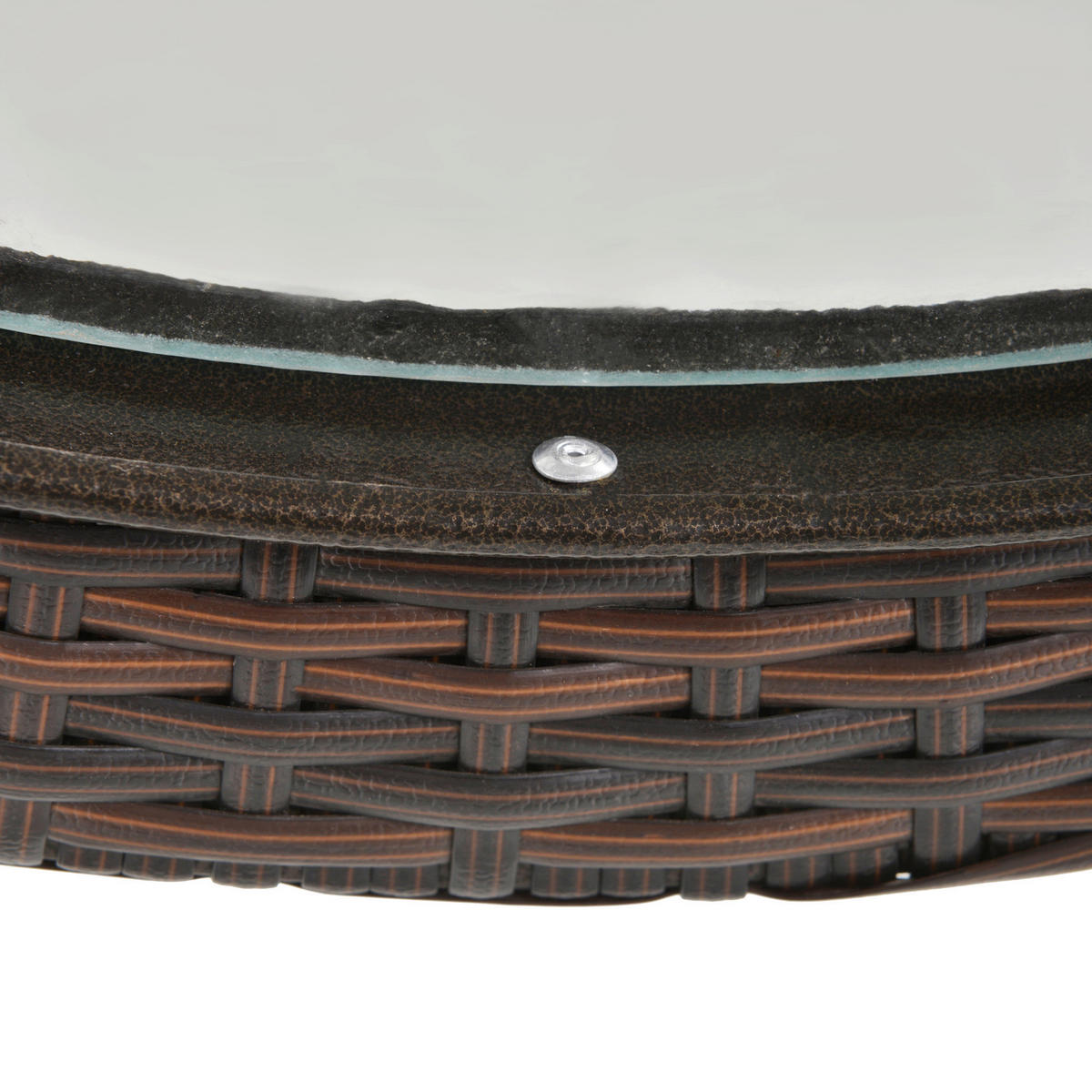 Outsunny Gartentisch braun Edelstahl B/H/L: ca. 68x68x73 cm Gartentisch - braun (73,00/68,00/68,00cm) - Outsunny