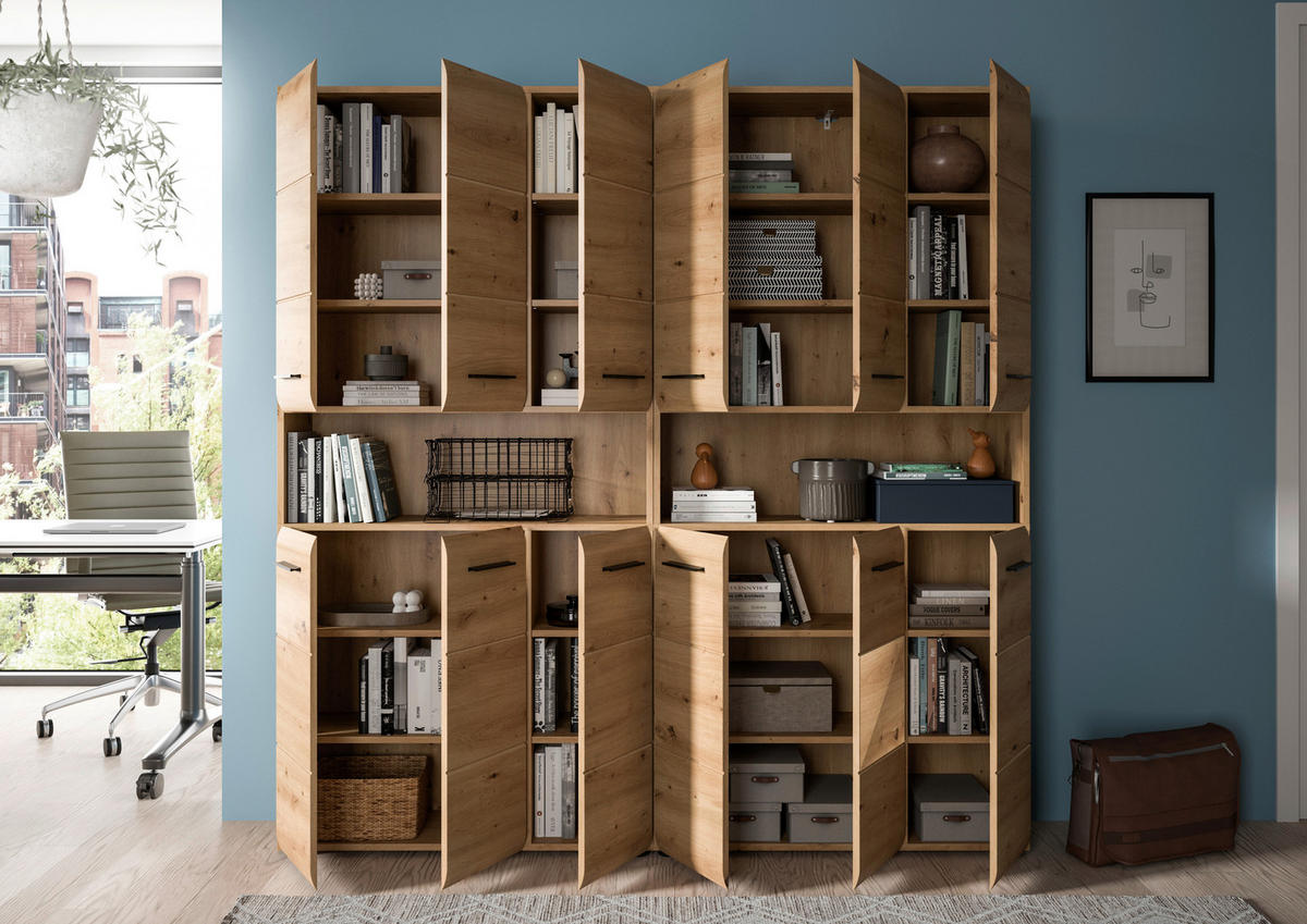 Badezimmer-Set Ice Artisan Oak Nachbildung B/H/T: ca. 180x185x30 cm Ice - (180,00/185,00/30,00cm) - xonox.home