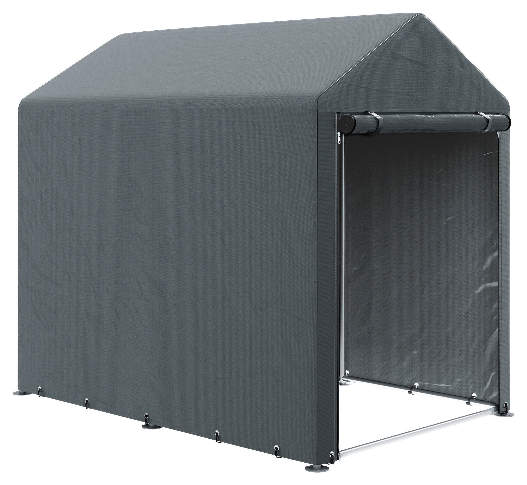 Outsunny Garagenzelt dunkelgrau Polyester B/H/L: ca. 179x165x120 cm Garagenzelt - dunkelgrau (120,00/179,00/165,00cm) - Outsunny