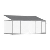 vidaXL Hundekäfig grau Stahl Hundekäfig - grau - vidaXL