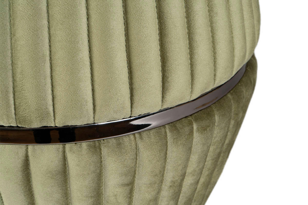 360 Living Hocker Doric 200 grün Graphit H/D: ca. 53x51,5 cm Doric 200 - Graphit/grün (51,50/53,00cm) - 360 Living