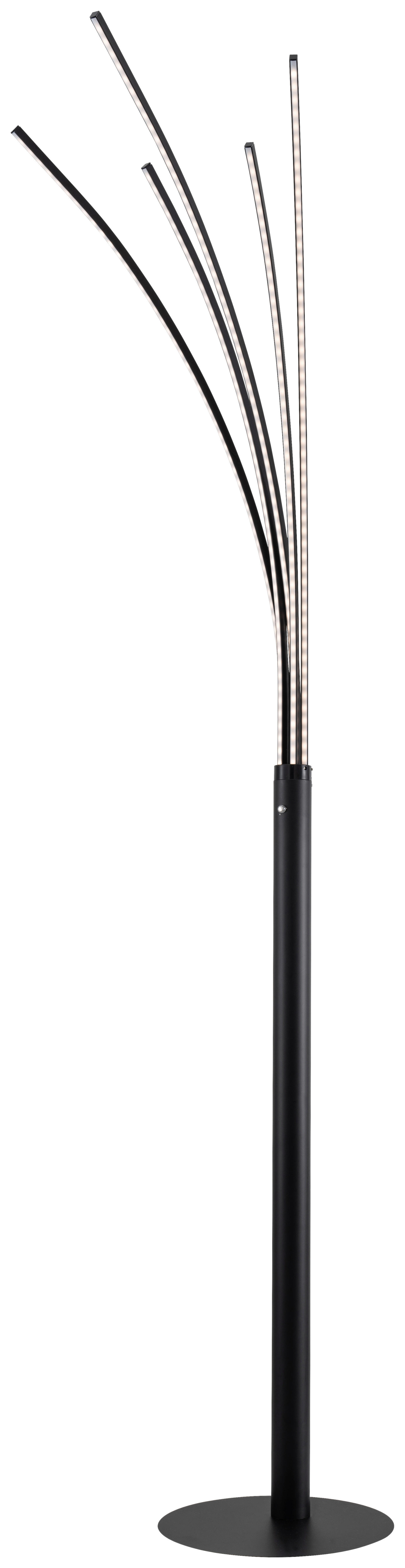 POCOline Stehleuchte schwarz Alu Metall H: ca. 180 cm 5 Brennstellen Palmier - schwarz (180,00cm) - POCOline