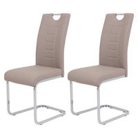 Schwingstuhl Ruby 2er Set Cappuccino Kunstleder B/H/T: ca. 44x103x60 cm Ruby 2er Set - Cappuccino (44,00/103,00/60,00cm) - Hela