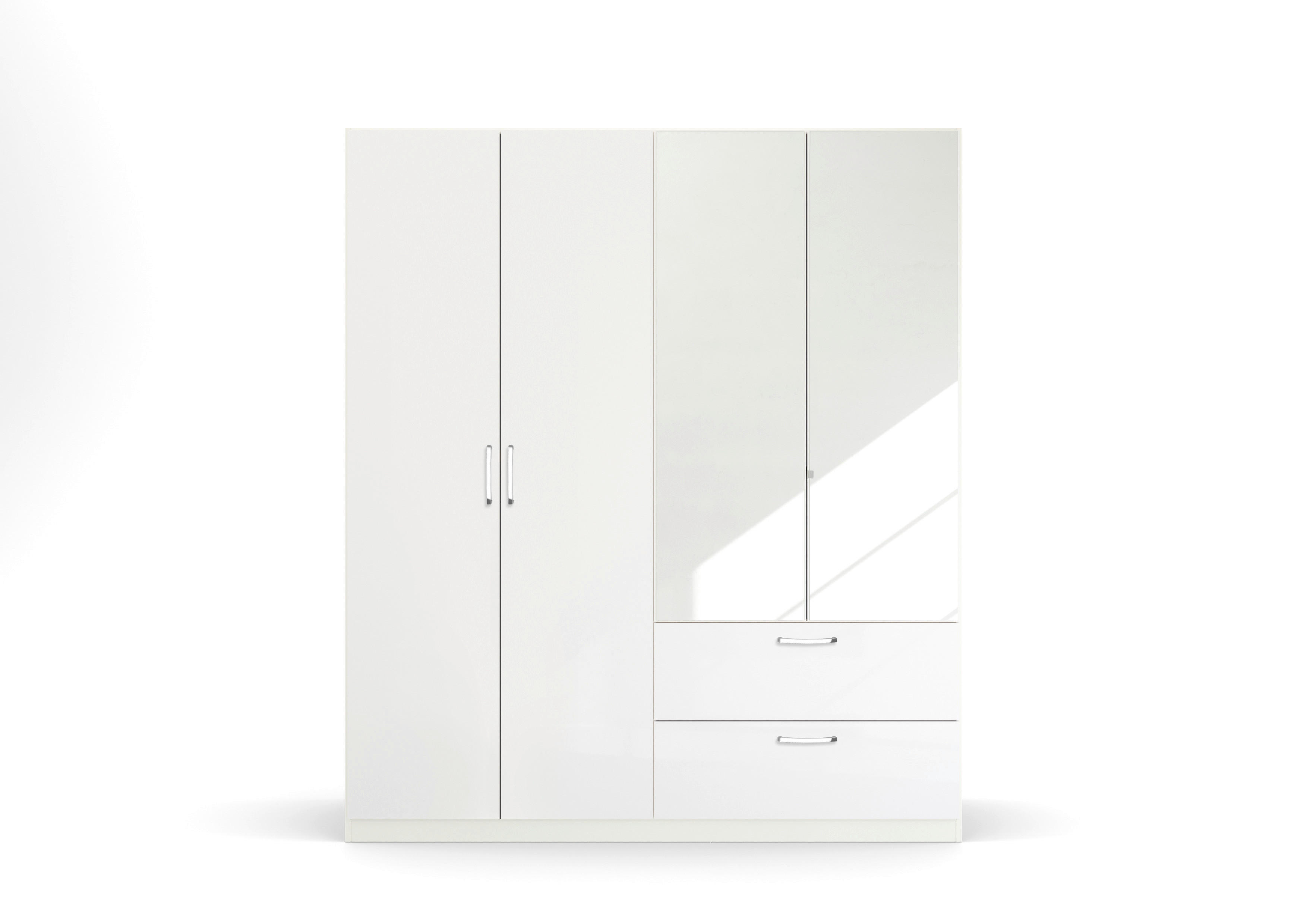 Kleiderschrank Quadra weiß B/H/T: ca. 180x210x54 cm Quadra - weiß (180,00/210,00/54,00cm)
