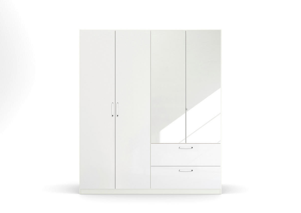 Kleiderschrank Quadra weiß B/H/T: ca. 180x210x54 cm Quadra - weiß (180,00/210,00/54,00cm)