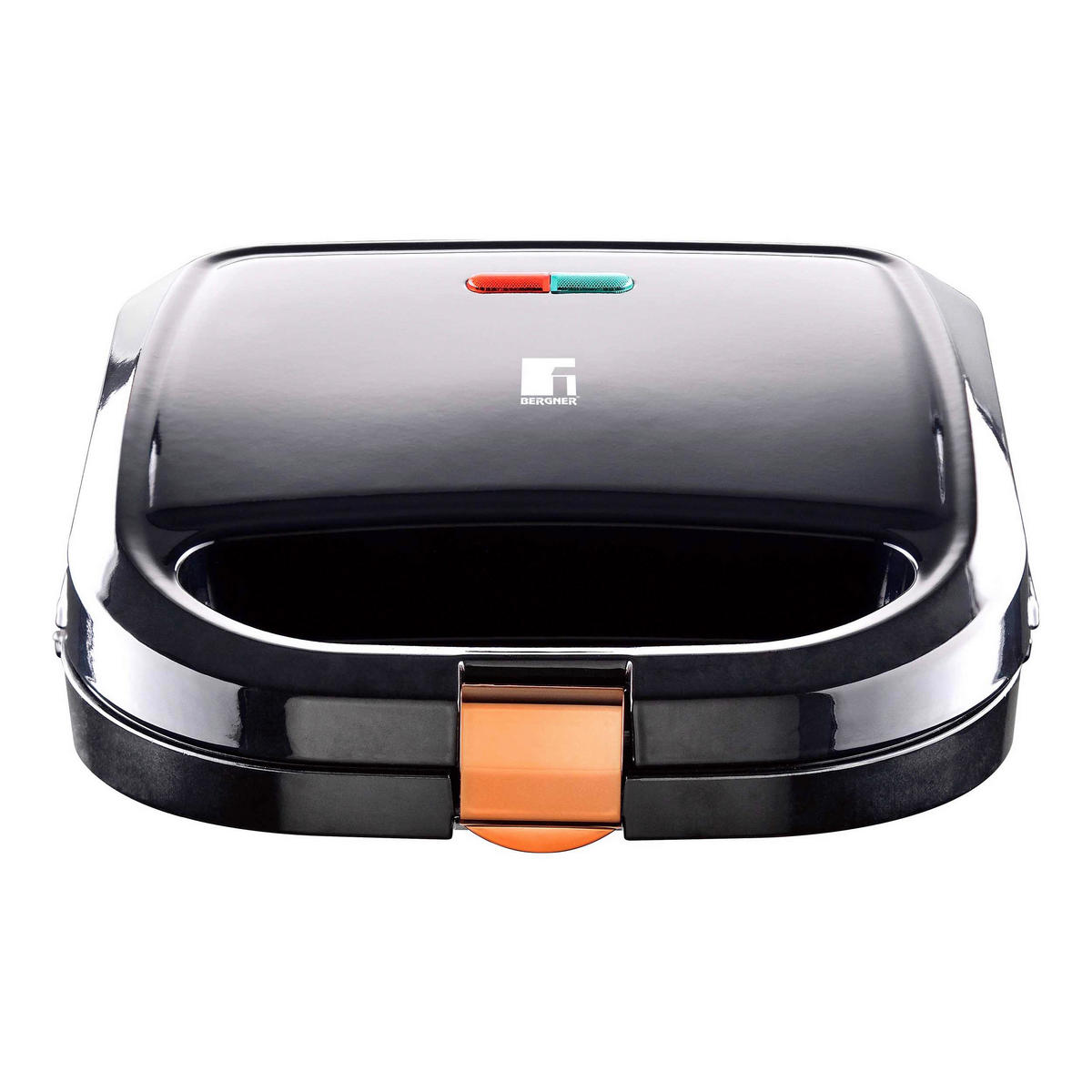 BERGNER Sandwichtoaster BG-53005-CP schwarz Kupfer Aluminium Kunststoff B/H/L: ca. 22x9x22 cm COPPER - schwarz/Kupfer (22,00/22,00/9,00cm) - BERGNER