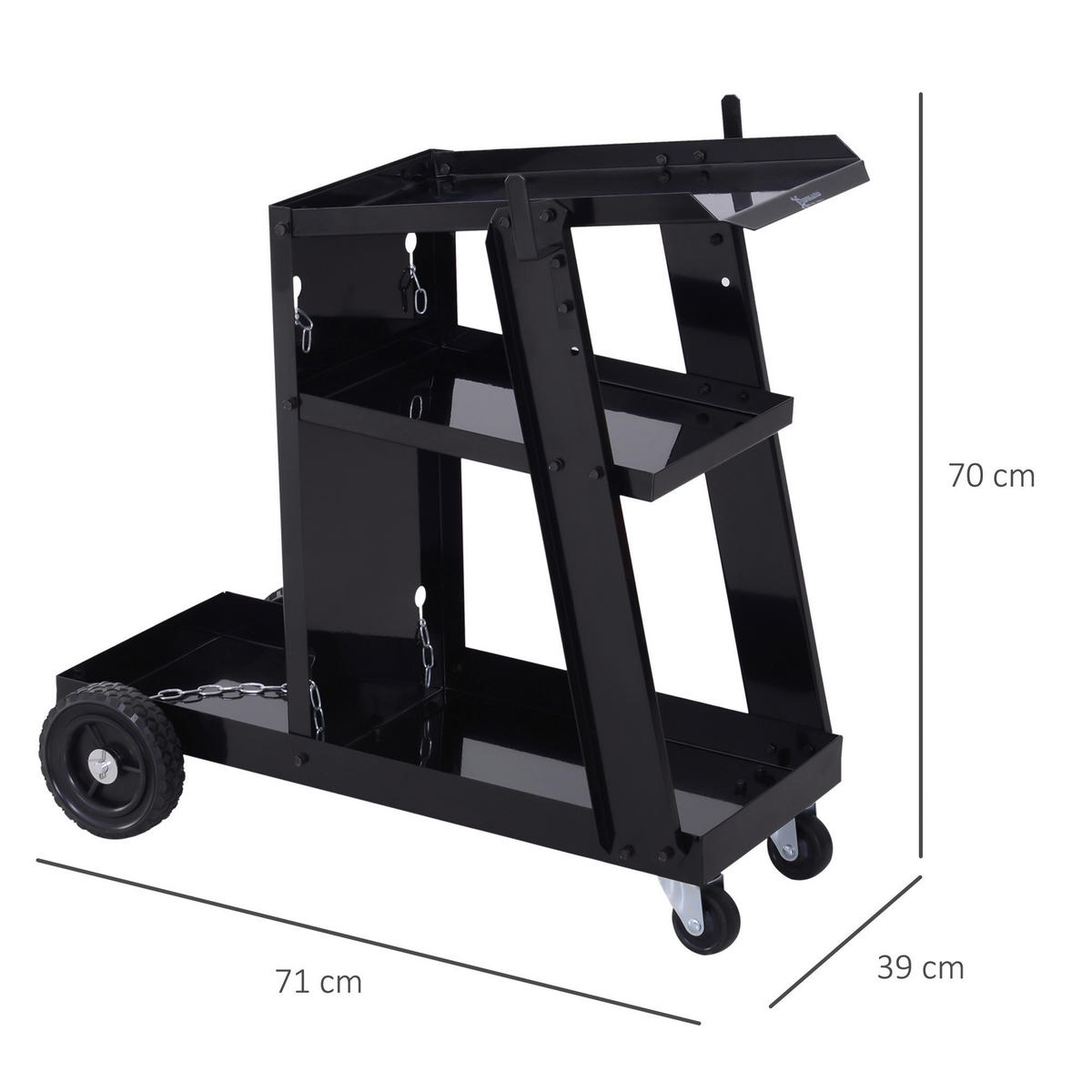 Werkstatt-Zubehör schwarz B/H/L: ca. 39x71x70 cm Schweißwagen - schwarz (70,00/39,00/71,00cm) - DURHAND