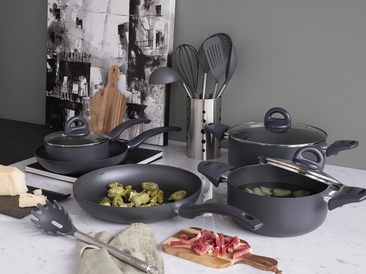 TOGNANA Topfset Grancucina Cop.& Char schwarz Aluminium 8 tlg. Grancucina Cop.& Char - schwarz - TOGNANA