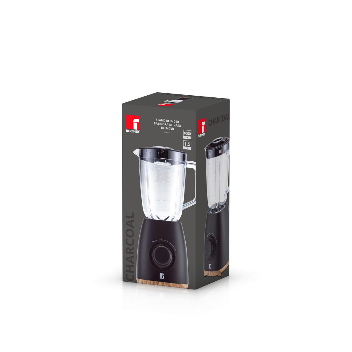 BERGNER Blender schwarz Polypropylen B/H/L: ca. 17x41x19 cm CHARCOAL - schwarz (19,00/17,00/41,00cm) - BERGNER