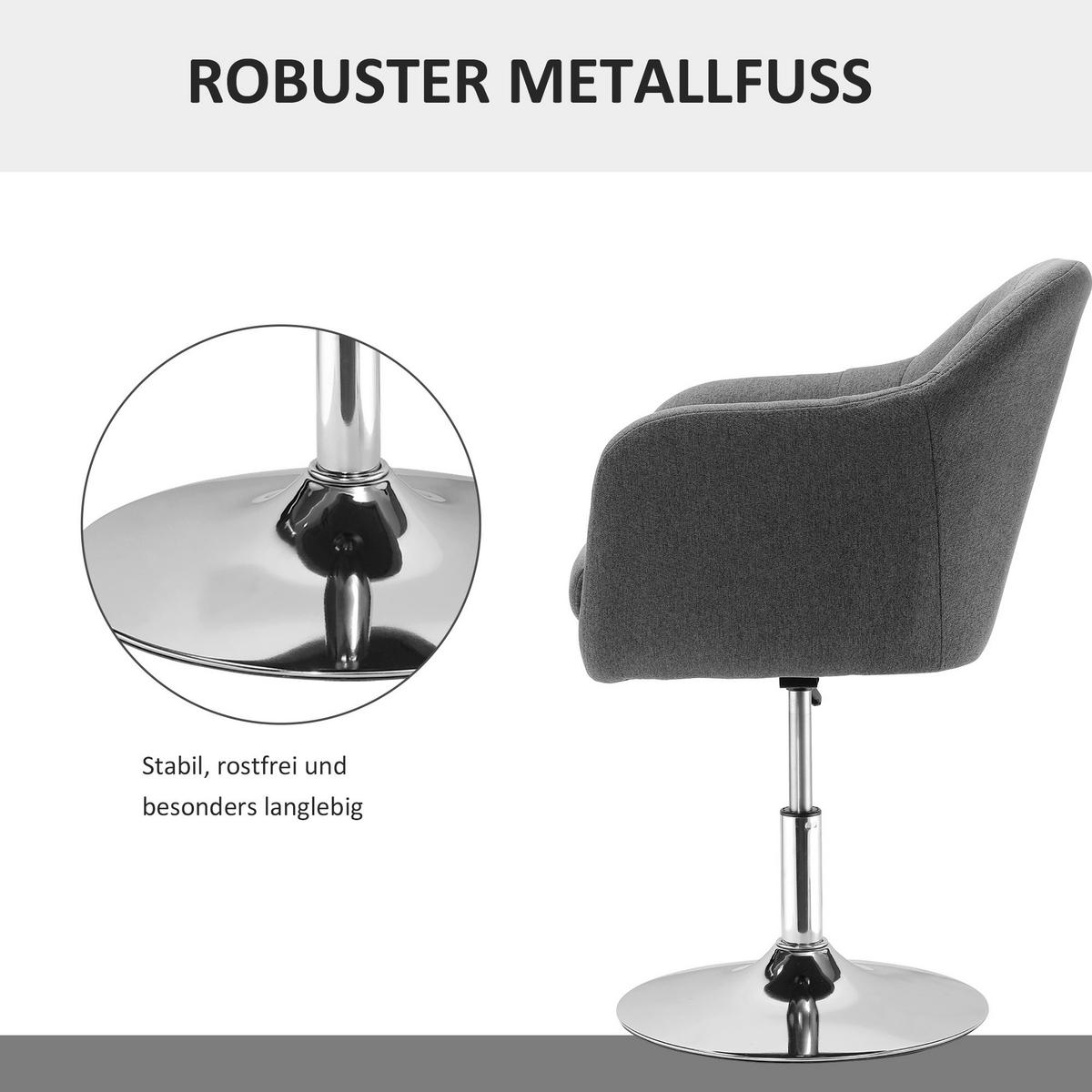 Hocker 833-757V01CG dunkelgrau 833-757V01CG - dunkelgrau (60,00/91,00/60,00cm) - HOMCOM