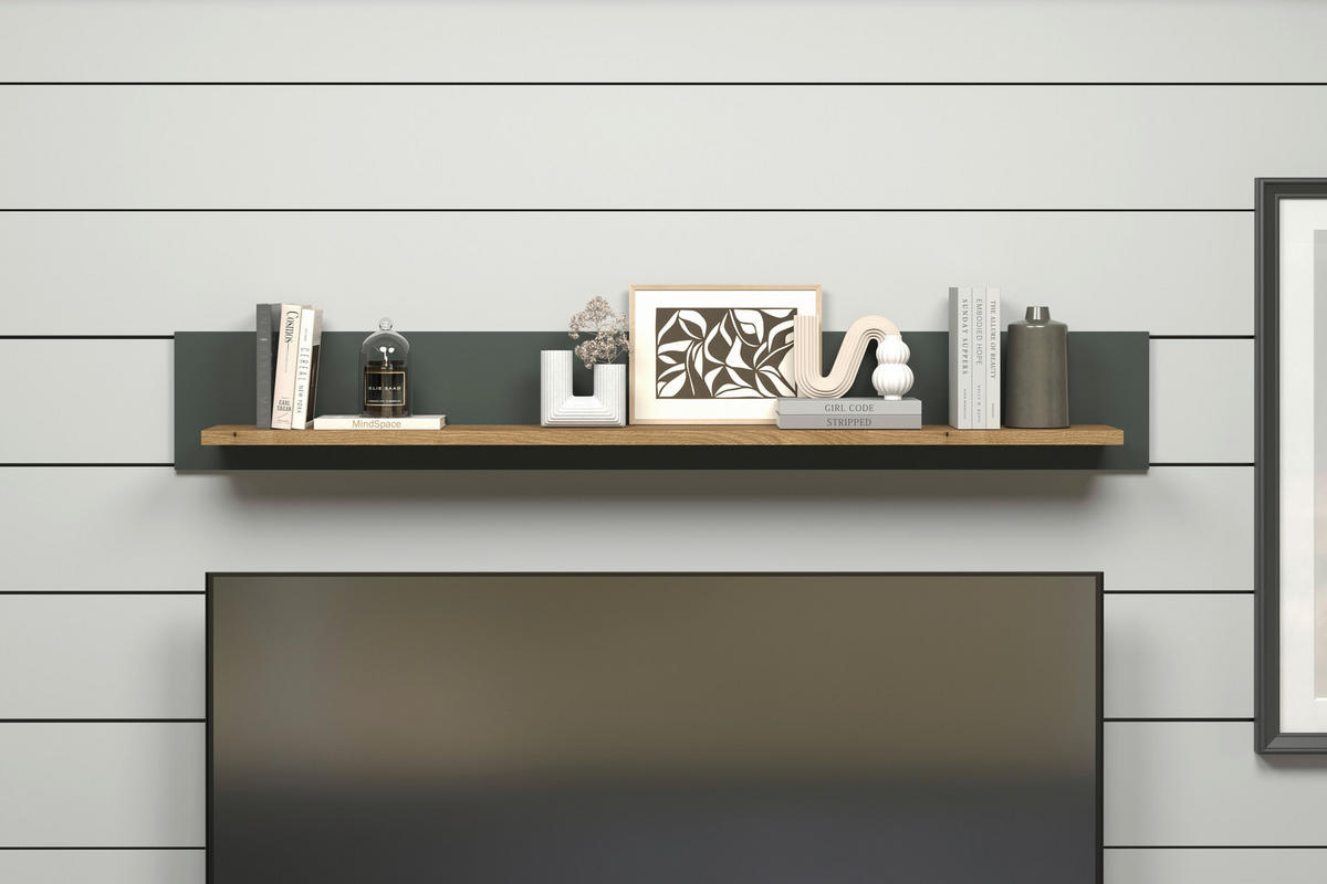 Wandboard Stanton tannengrün Eiche Evoke Coast Nachbildung B/H/T: ca. 156x22x22 cm Stanton - Eiche/tannengrün (156,00/22,00/22,00cm)