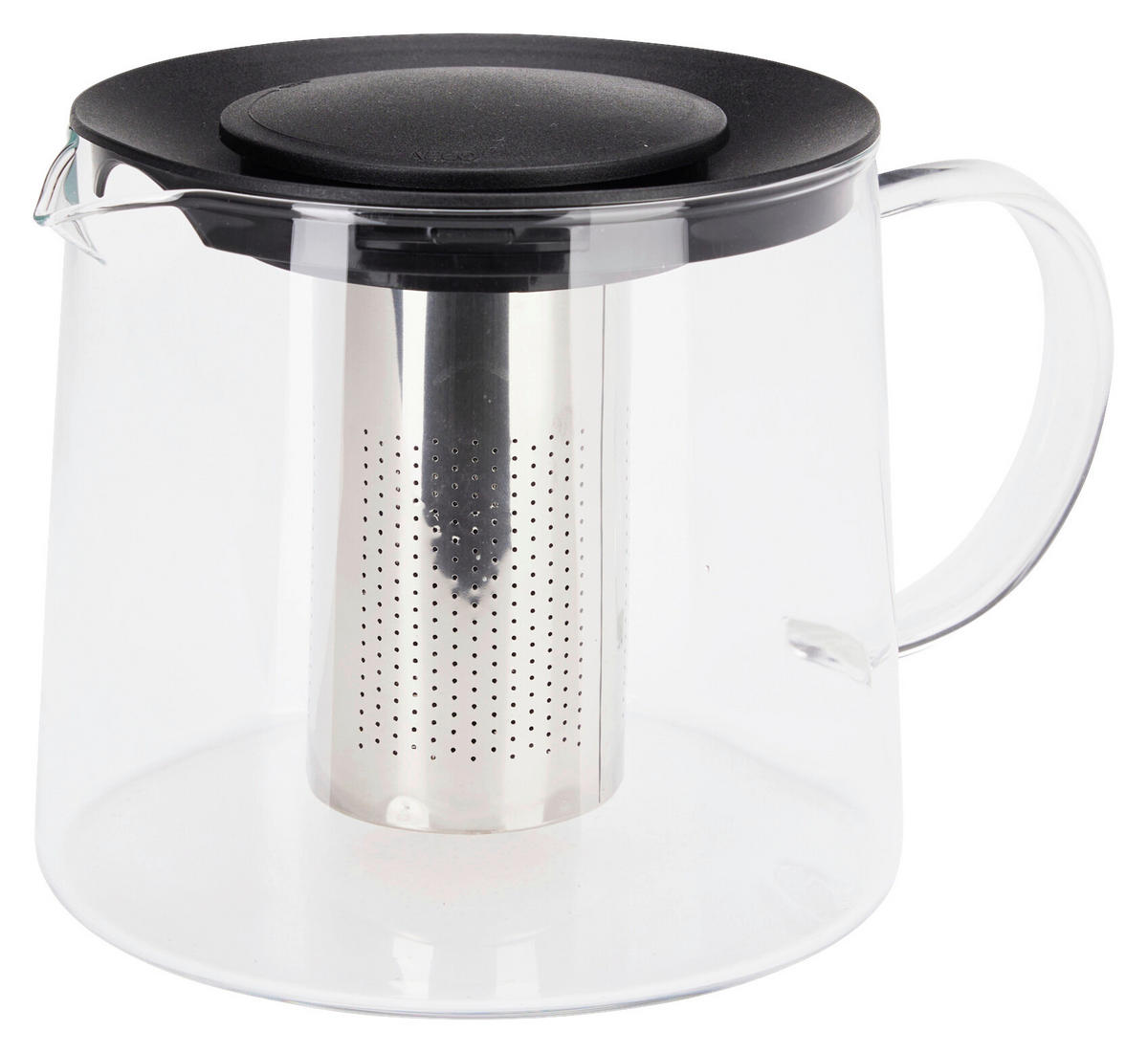 Teekanne schwarz Teekanne - klar/schwarz