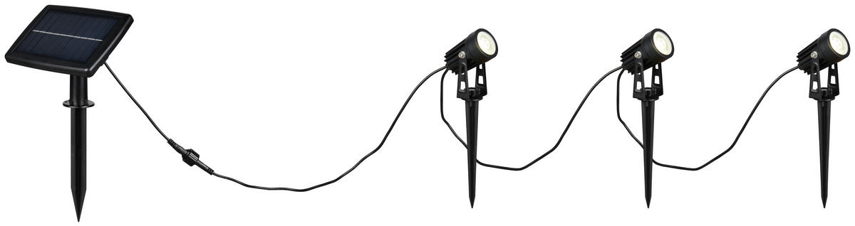 Solar-Gartenstrahler mattschwarz B: ca. 62 cm OBIDOS - mattschwarz (62,00cm) - Reality
