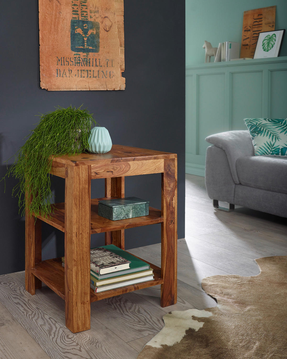 Standregal natur B/H/T: ca. 44x60x44 cm Standregal - natur (44,00/60,00/44,00cm) - Wohnling