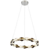 GLOBO LED-Pendelleuchte Chrom transparent Rauch Metall Acryl H/D: ca. 130x55 cm KARILION - Rauch/Chrom (55,00/130,00cm) - GLOBO