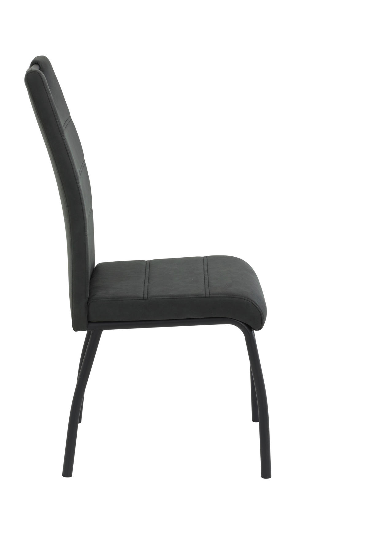 Stuhl Petra anthrazit Microfaser B/H/T: ca. 43x99x61 cm Petra - schwarz/anthrazit (43,00/99,00/61,00cm)