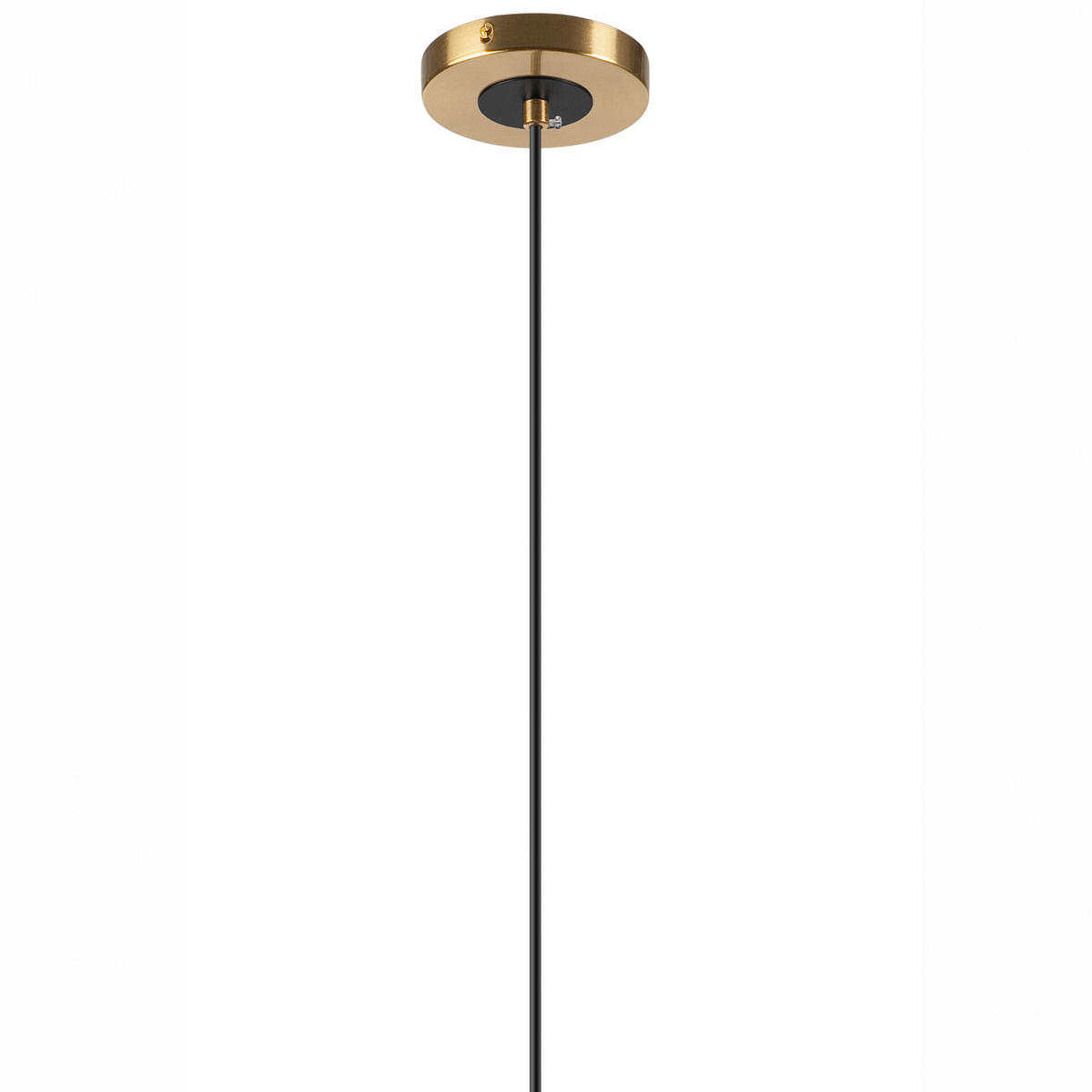 Lamkur Pendelleuchte ROLLO 49335 schwarz gold Stahl Glas H/L: ca. 120x35 cm E27 3 Brennstellen Rollo - gold/schwarz (35,00cm) - Lamkur