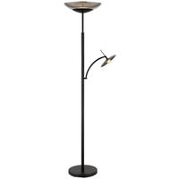 GLOBO LED-Deckenfluter Sophia 58907 schwarz Metall Glas H: ca. 180 cm Sophia - schwarz (180,00cm) - GLOBO