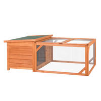 PawHut Stall orange Holz B/H/L: ca. 100x125,5x49 cm Kleintierstall - orange (49,00/100,00/125,50cm) - PawHut