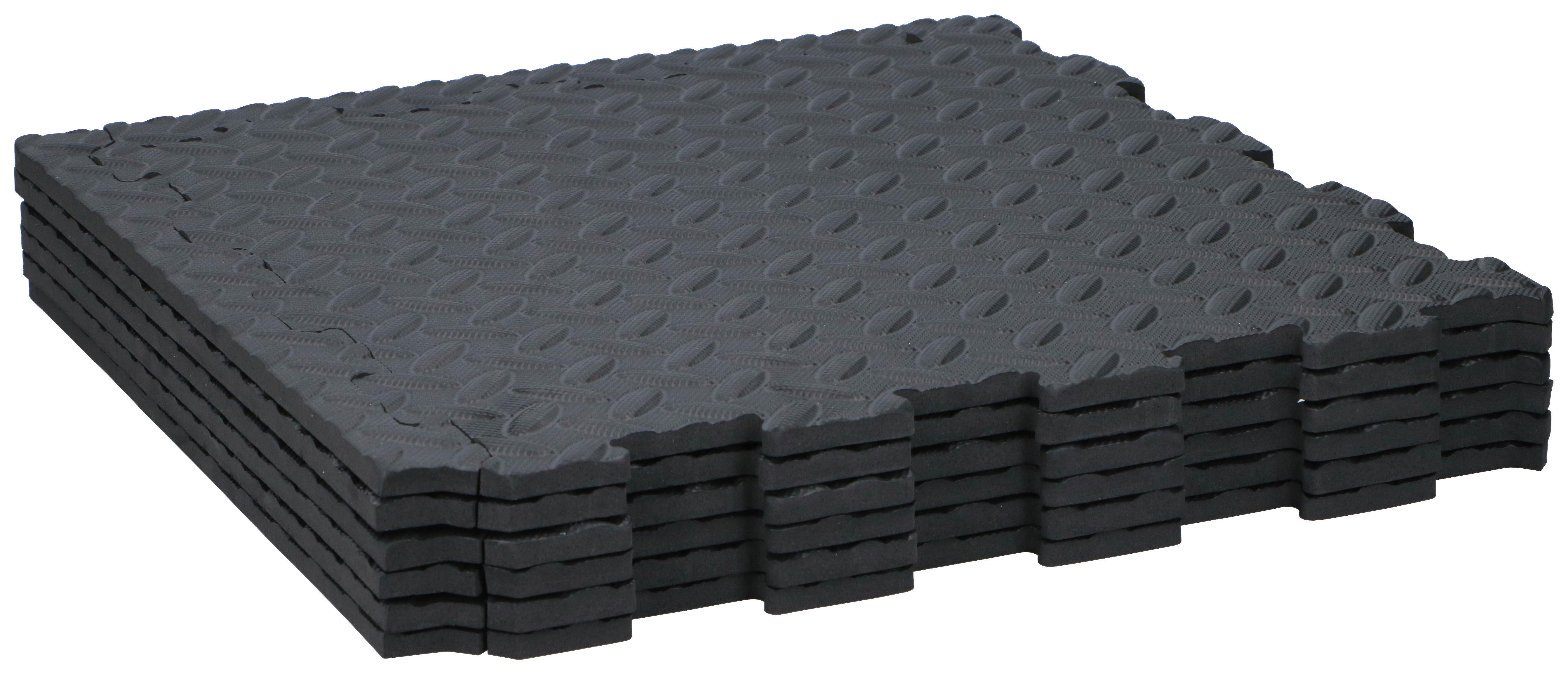 Bodenmatte schwarz B/H/L: ca. 40x1x40 cm 6 tlg. Bodenmatte_6Stck. - schwarz (40,00/40,00/1,00cm)