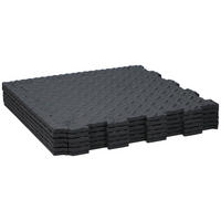 Bodenmatte schwarz B/H/L: ca. 40x1x40 cm 6 tlg. Bodenmatte_6Stck. - schwarz (40,00/40,00/1,00cm)