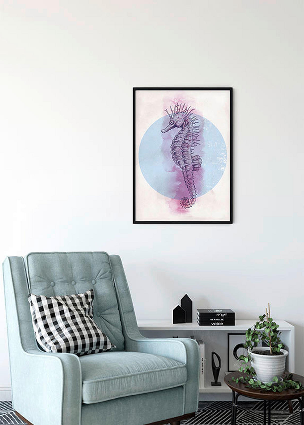 Komar Poster Sea Horse Circle Tiere B/L: ca. 30x40 cm Sea Horse Circle - (30,00/40,00cm) - Komar