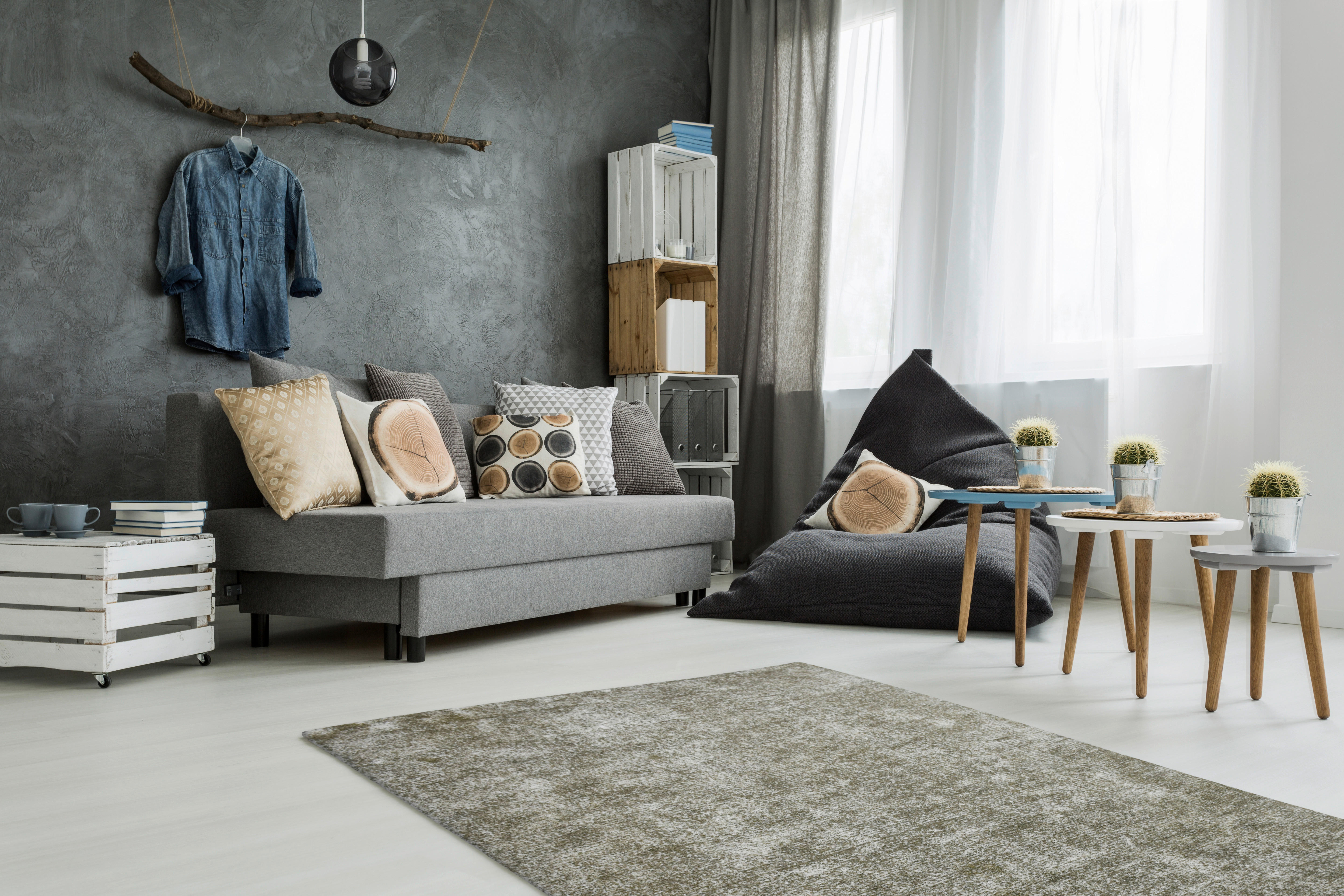 Kayoom Kurzflorteppich Etna 110 olive B/H/L: ca. 80x0,9x150 cm Etna 110 - olive/silber (150,00/80,00/0,90cm) - Kayoom
