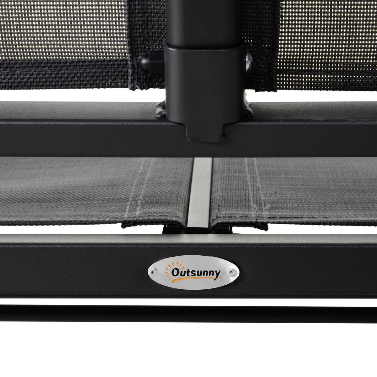 Outsunny Sitzbank grau Metall B/H/L: ca. 70x85x120 cm Sitzbank - grau (120,00/70,00/85,00cm) - Outsunny