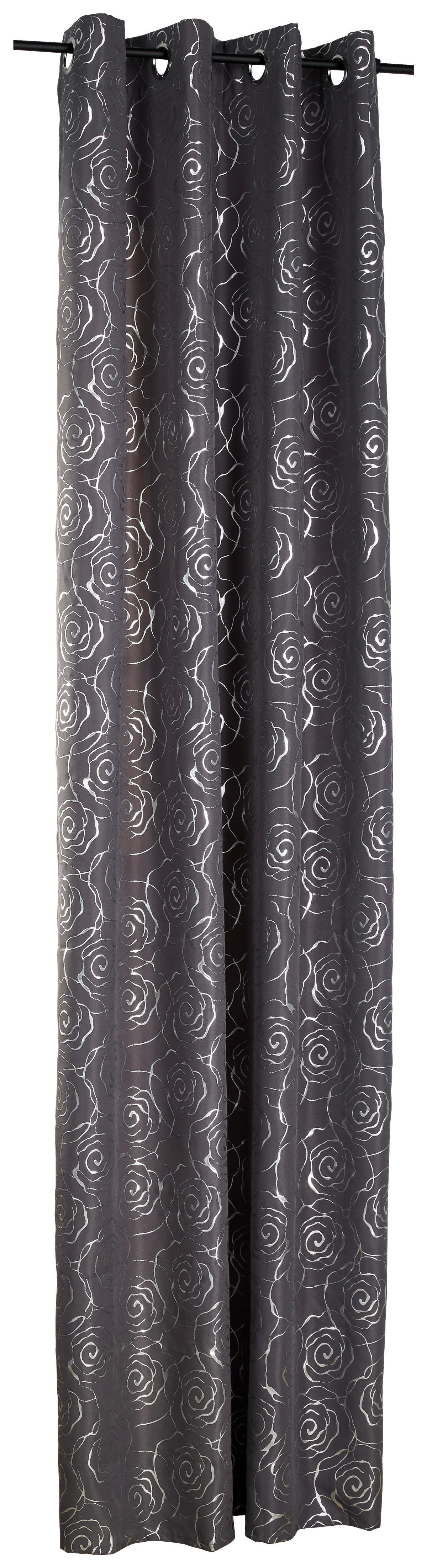 silver edition Ösenvorhang Glamour grau B/L: ca. 135x245 cm Glamour - grau (135,00/245,00cm) - silver edition