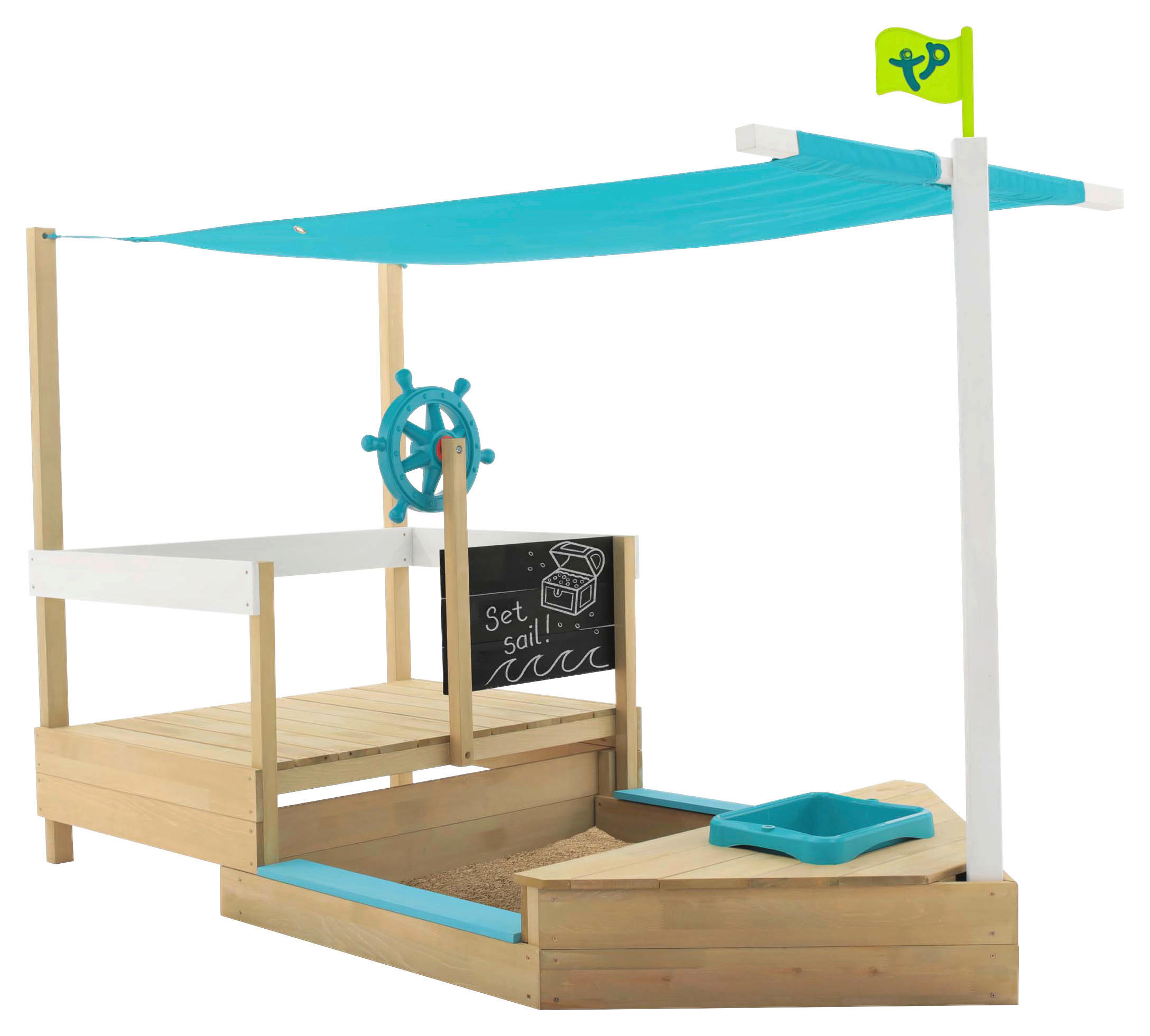 TP Toys Sandkasten AHOY natur B/H/T: ca. 92x118x180 cm AHOY - blau/natur (92,00/118,00/180,00cm) - TP Toys