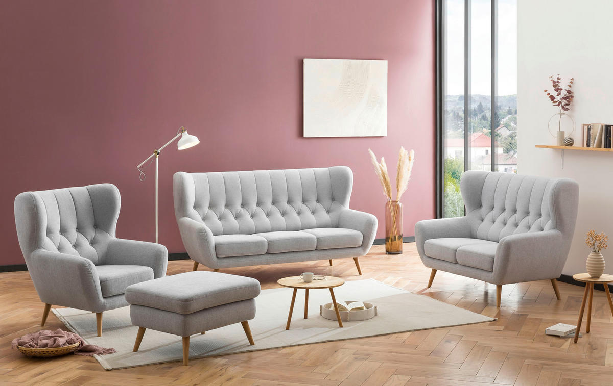 Sofa Falun hellgrau B/H/T: ca. 187x101x95 cm Falun - hellgrau (187,00/101,00/95,00cm)