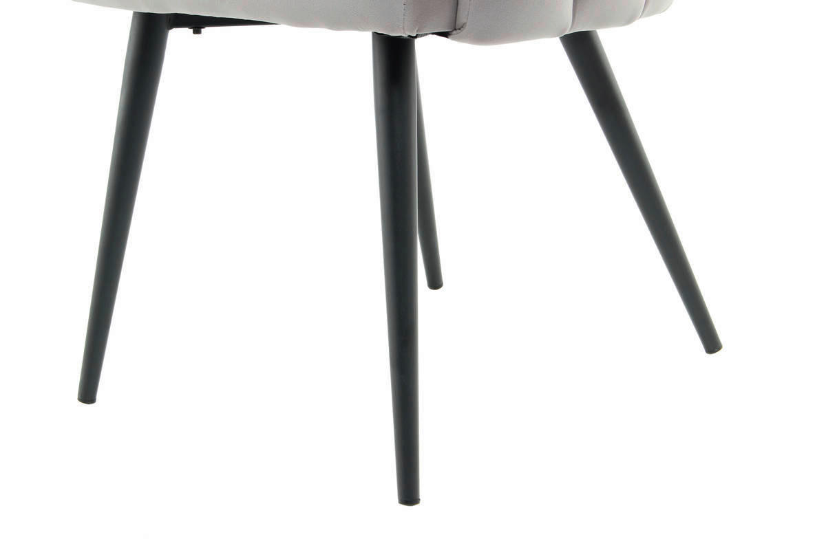 Stuhl Jeane 600 grau Microfaser B/H/T: ca. 61x85x58 cm Jeane 600 - schwarz/grau (61,00/85,00/58,00cm) - 360 Living