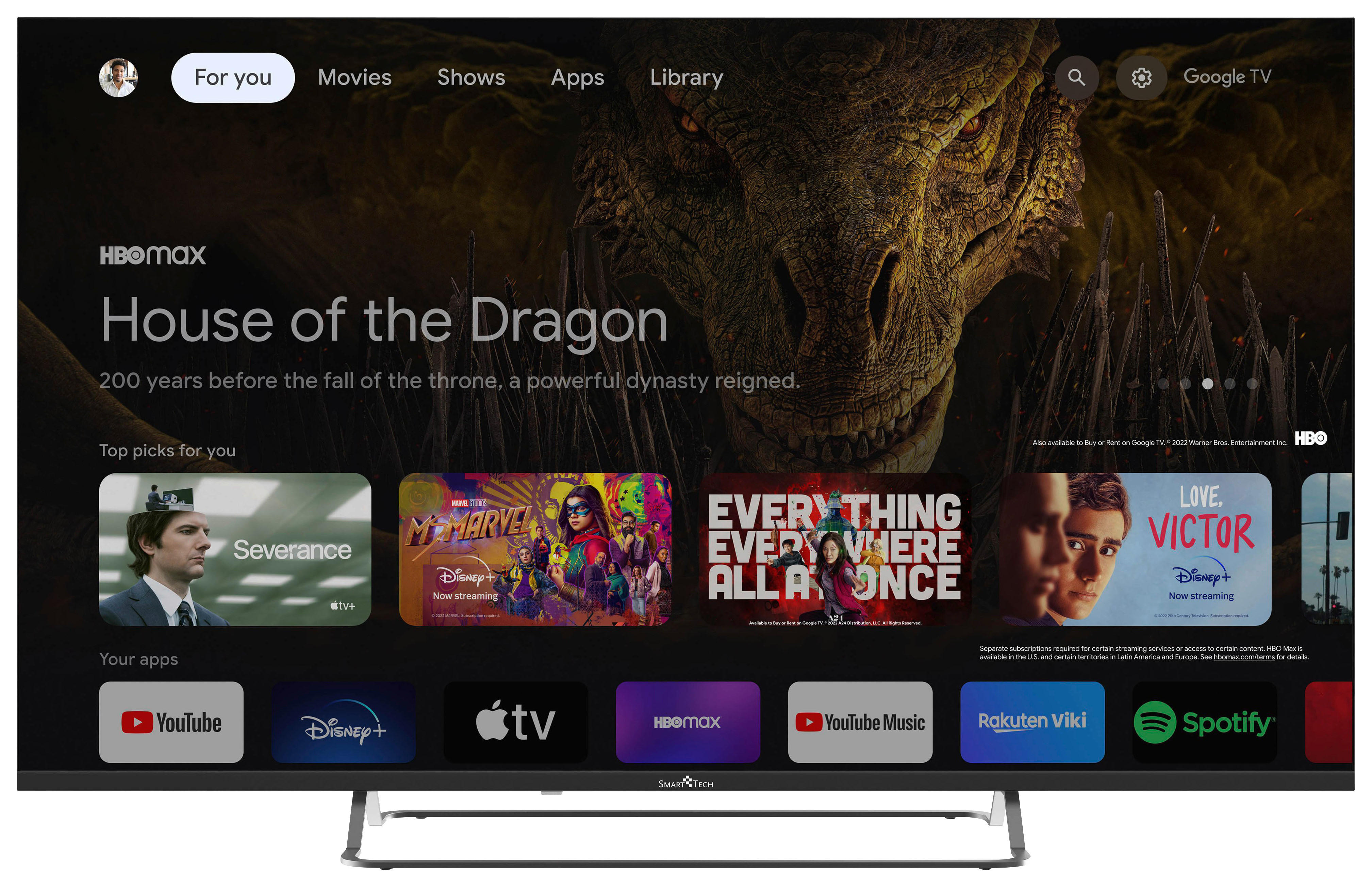 Smart Tech LED-TV 50 Zoll Diagonale ca. 126 cm QLED-TV_50"_4K_50QG02V_SmartTech - (126,00cm) - Smart Tech