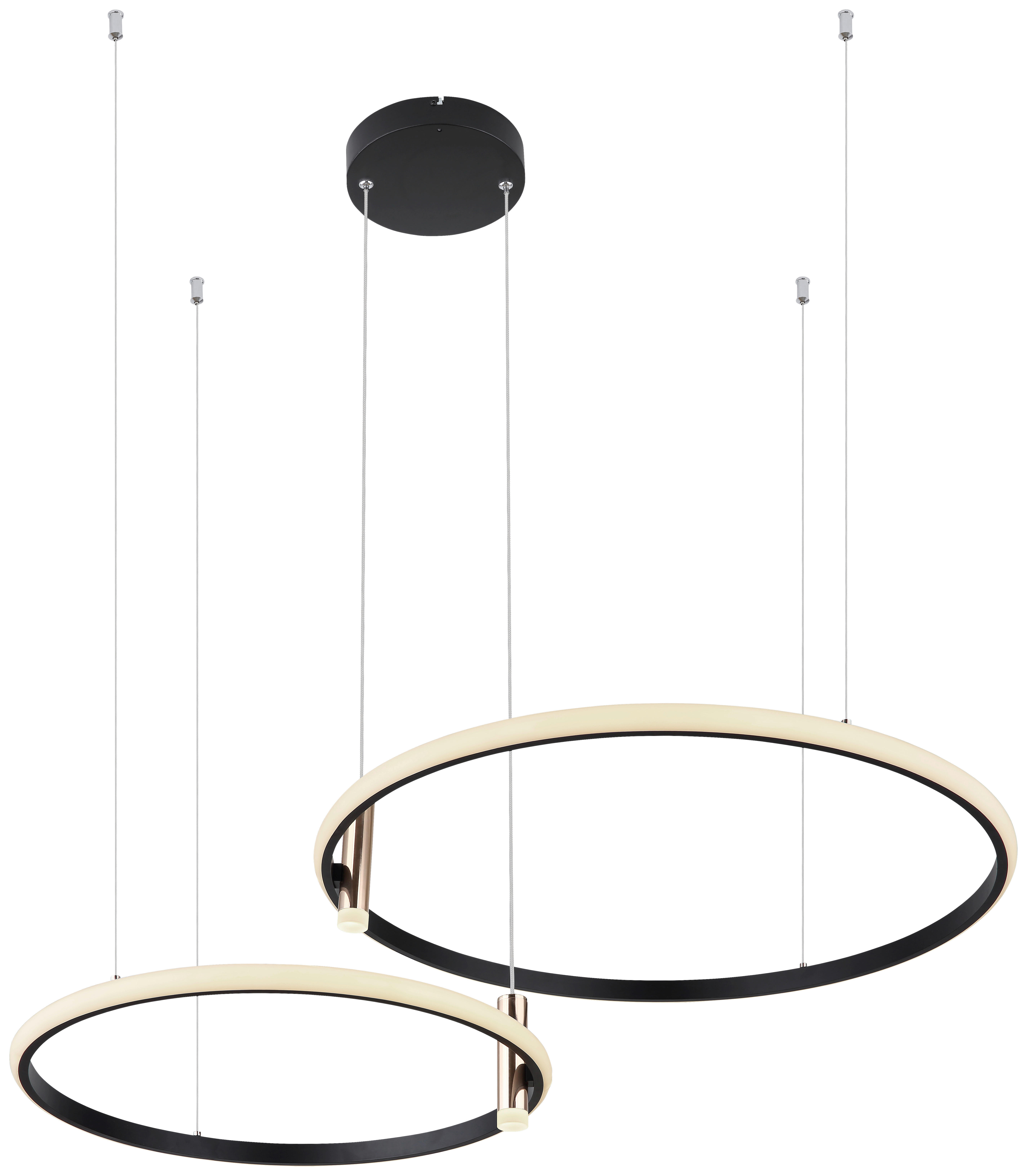 GLOBO LED-Deckenleuchte schwarz gold Metall B/H/T: ca. 70x150x102,5 cm COCO - gold/schwarz (70,00/150,00/102,50cm) - GLOBO