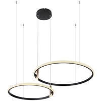 GLOBO LED-Deckenleuchte schwarz gold Metall B/H/T: ca. 70x150x102,5 cm COCO - gold/schwarz (70,00/150,00/102,50cm) - GLOBO