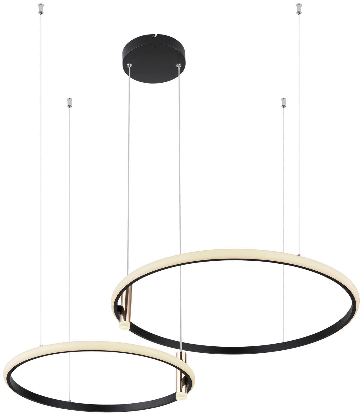GLOBO LED-Deckenleuchte schwarz gold Metall B/H/T: ca. 70x150x102,5 cm COCO - gold/schwarz (70,00/150,00/102,50cm) - GLOBO