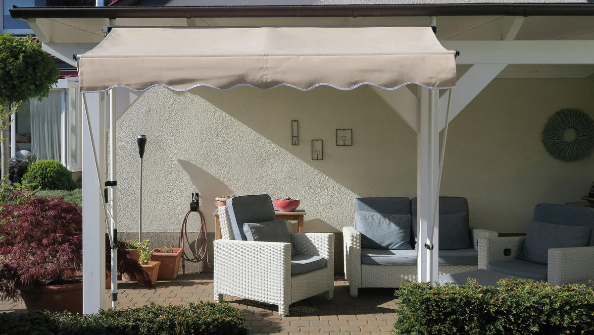 Klemm-Markise Ontario sandbeige B/L: ca. 205x130 cm Ontario - sandbeige (205,00/130,00cm) - Grasekamp