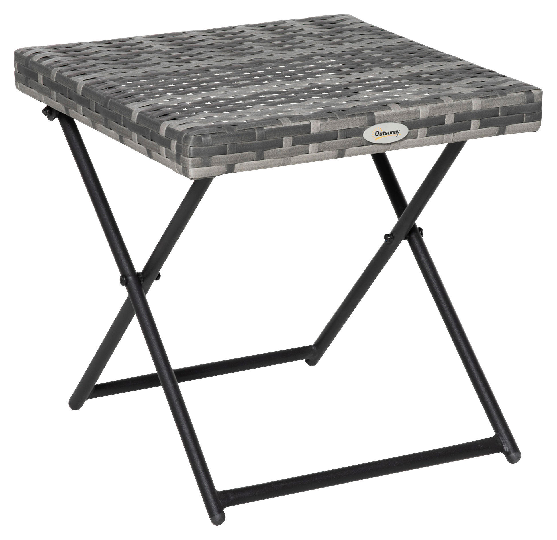 Outsunny Beistelltisch grau Edelstahl B/H/L: ca. 40x40x40 cm Beistelltisch - grau (40,00/40,00/40,00cm) - Outsunny