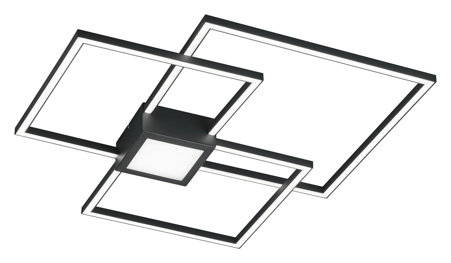 Deckenleuchte 676210442 anthrazit Metall B/H/L: ca. 66x6x67 cm LED-Deckenleuchte_Hydra - anthrazit (67,00/66,00/6,00cm)
