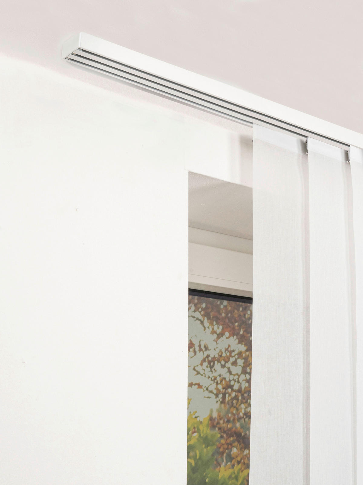 Gardinenschiene smart weiß Metall L: ca. 160 cm 3.0 Läufe smart - weiß (160,00cm) - ondeco