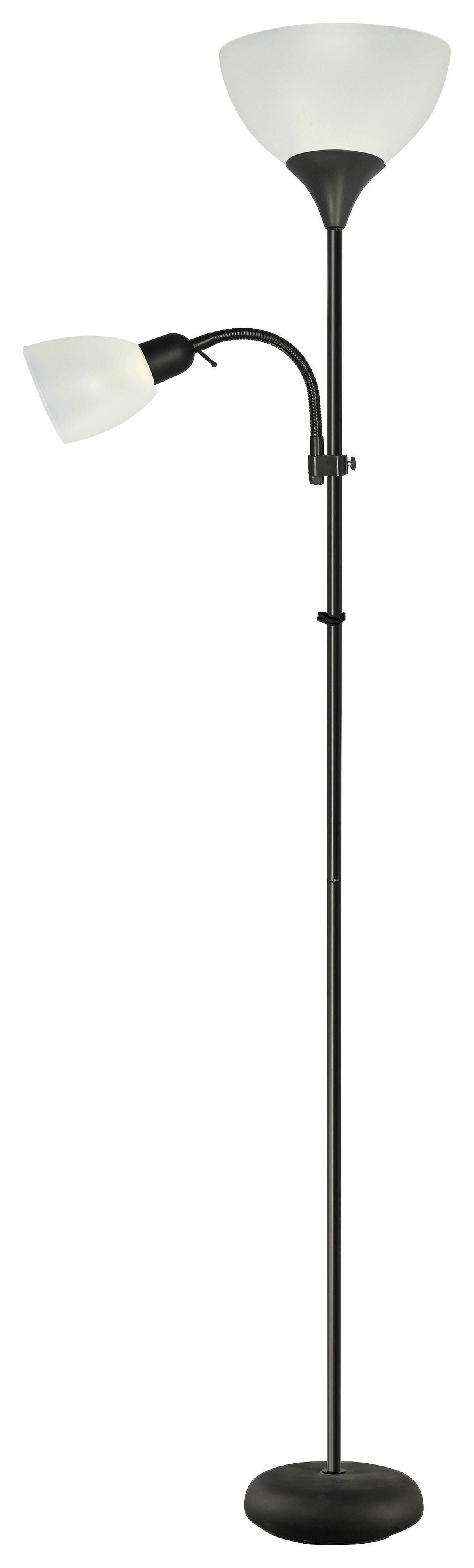 Sensation Deckenfluter schwarz weiß Metall Kunststoff H: ca. 180 cm E27 2 Brennstellen Promo - weiß/schwarz (180,00cm) - Sensation