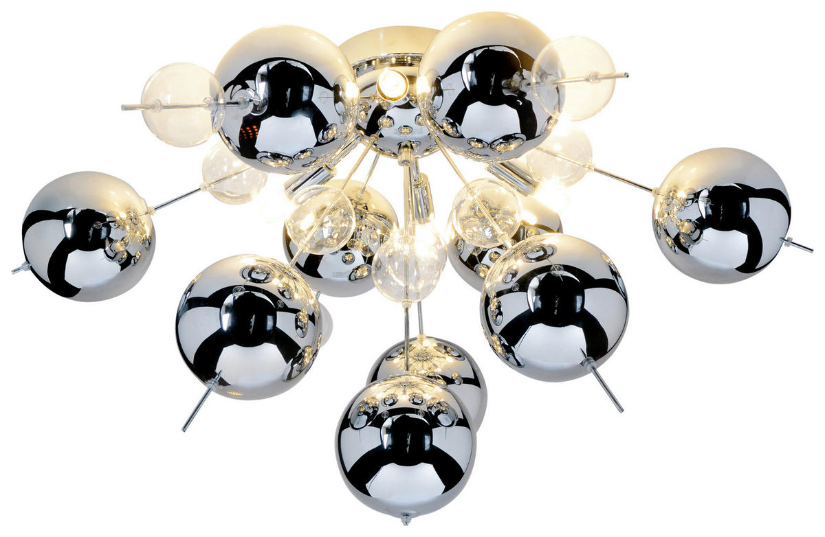 Näve Leuchten Deckenleuchte Chrom Glas Metall B/H/T/D: ca. 57x38x57x57 cm G9 6 Brennstellen EXPLOSION - Chrom (57,00/38,00/57,00cm) - Näve Leuchten