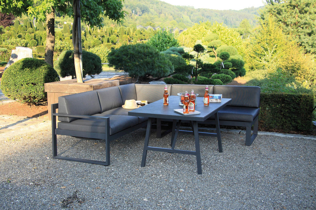Acamp Loungeset Signature anthrazit Aluminium B/H/T: ca. 214x66x80 cm Signature - anthrazit (214,00/66,00/80,00cm) - Acamp